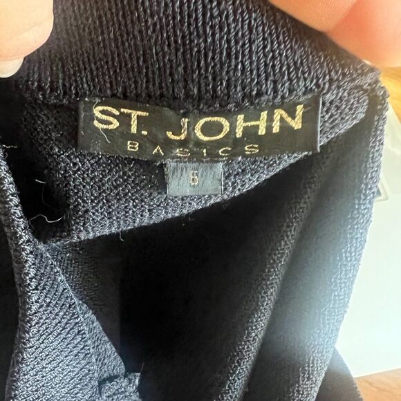 St John Basics black label santana knit knee length skirt size 6 wool blend - Picture 8 of 9